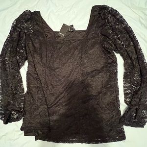 Women’s lace sweetheart long sleeve top size 3X
